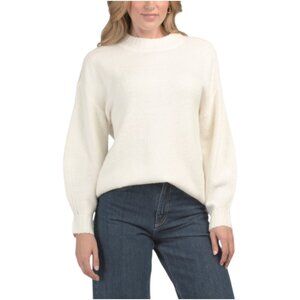 LA BIZ Wool And Alpaca Blend Crew Neck Pull Over Sweater